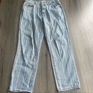 PacSun Light Wash Pinstripe Mom Jean Size 27 Denimcore Contemporary 90s